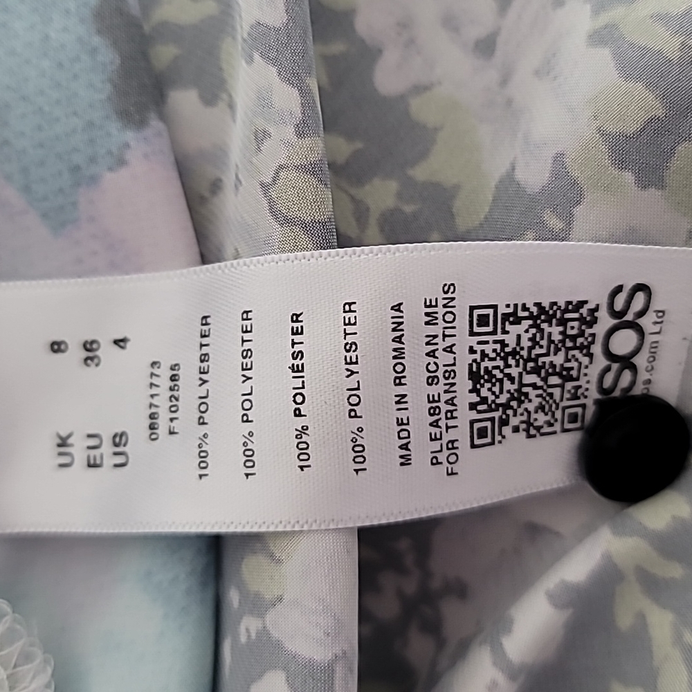 ASOS Oversized Colorful Multi Patterned Button Down Long Sleeve Blouse - Picture 9 of 10